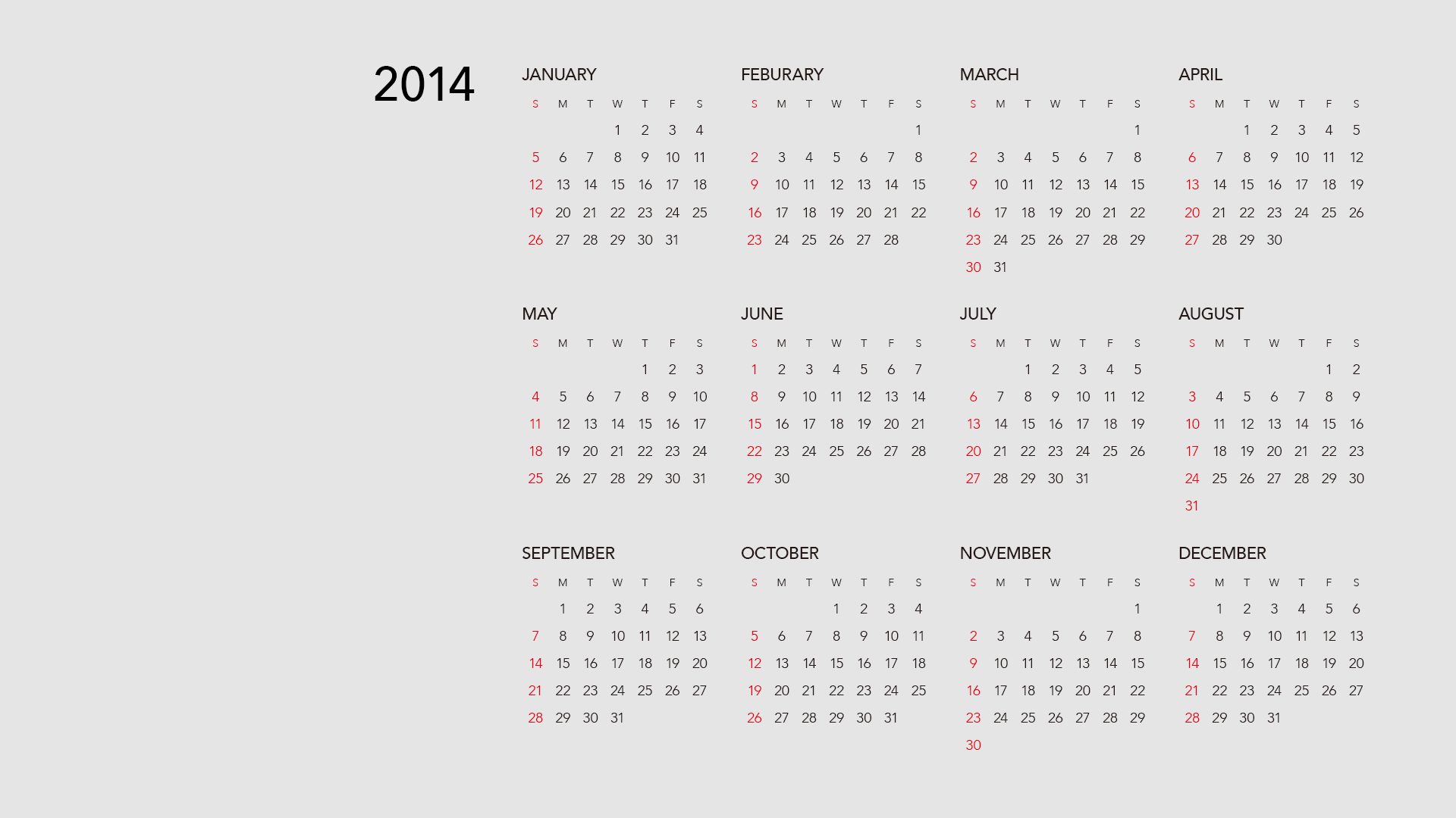 Creator S Recipe 14年壁紙カレンダー 14 Wallpaper Calendar